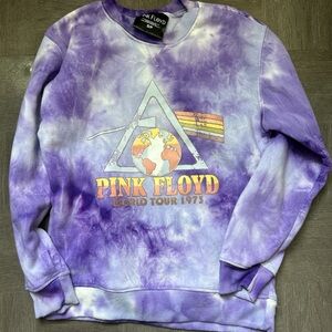 Pink Floyd Purple Tie-Dye Crewneck Sweater